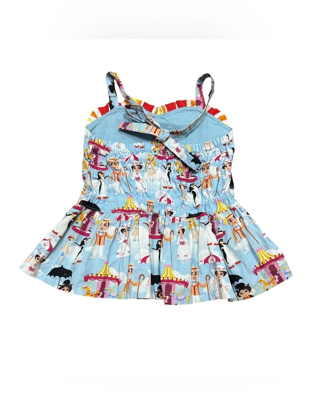 Mary Poppins Girls Sleeveless Smocked Tank Top Disney